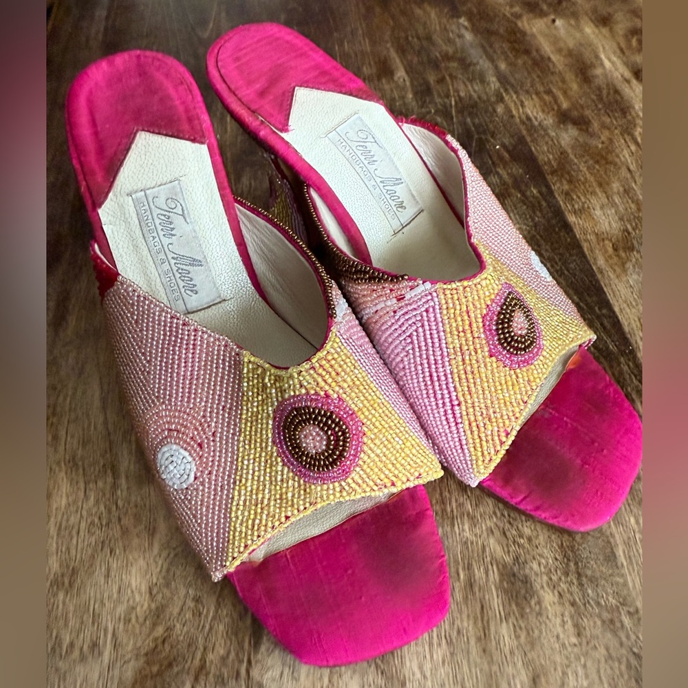 Beaded Terri Moore Heels Size 8
